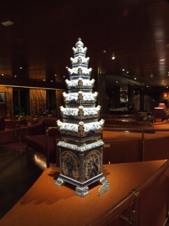 Royal Delft Sculpture Adorns the Explorer's Lounge