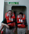 Steve and Mom Just After Lifeboat Mustering